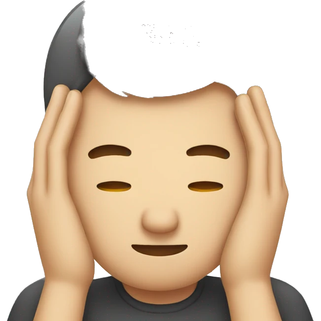 man hands on head emoji