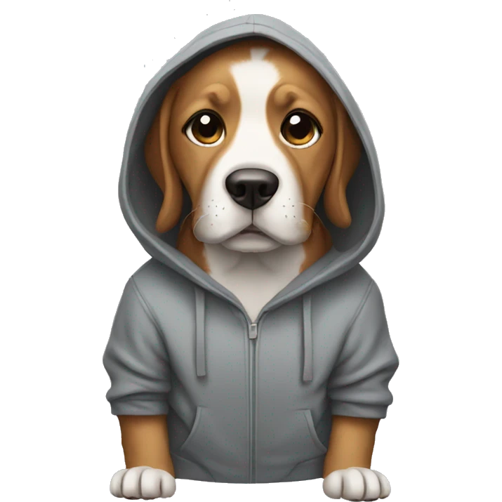 Dog wearing hoodie  emoji