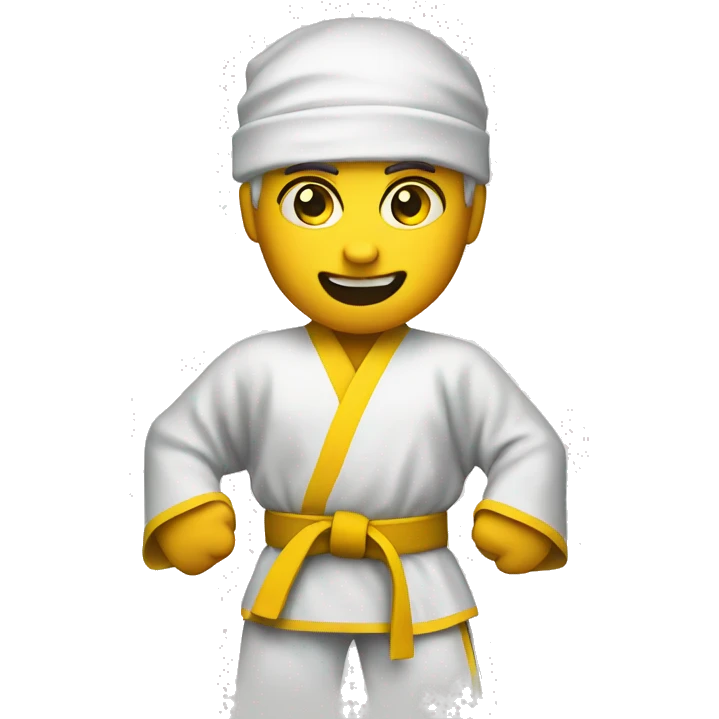 Karate yellow belt  emoji
