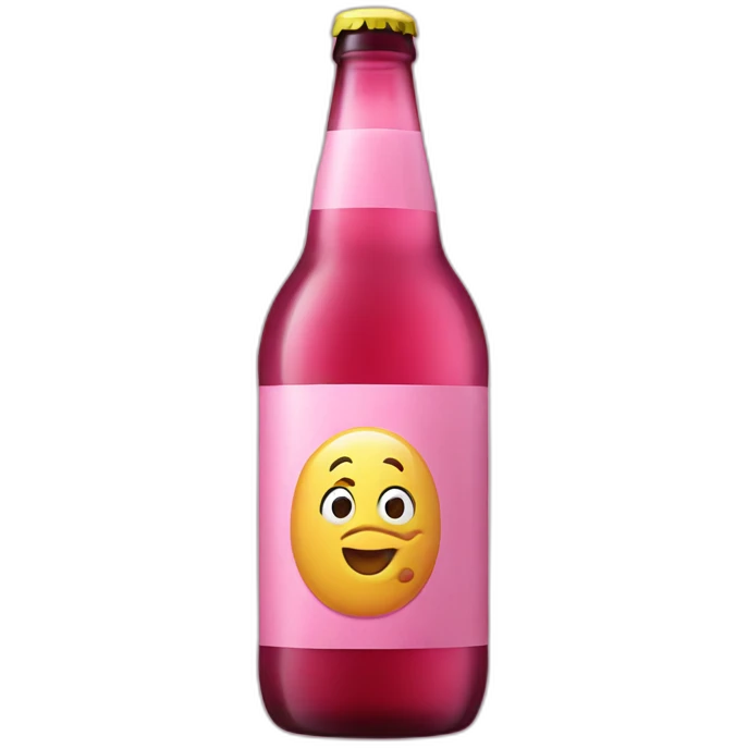 Pink Bottle beer emoji