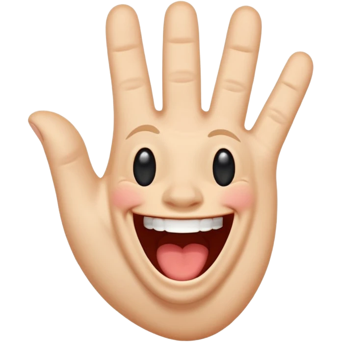 Laughing hand emoji