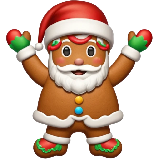 santa gingerbread emoji