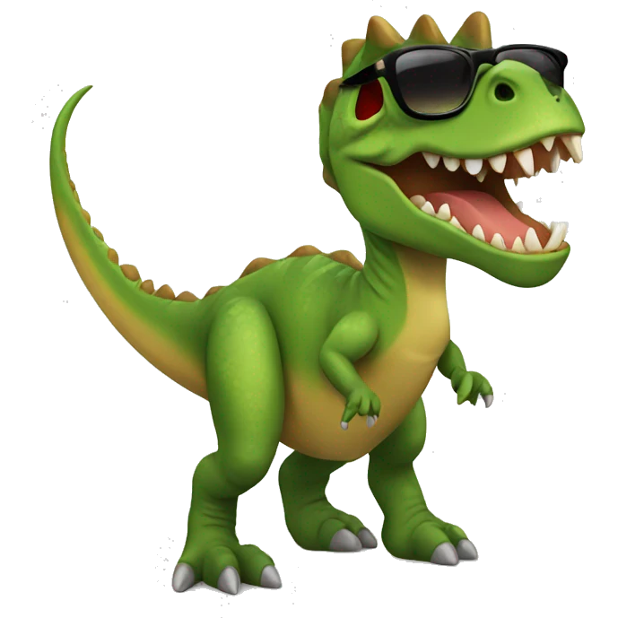 dinosaur with shades  emoji
