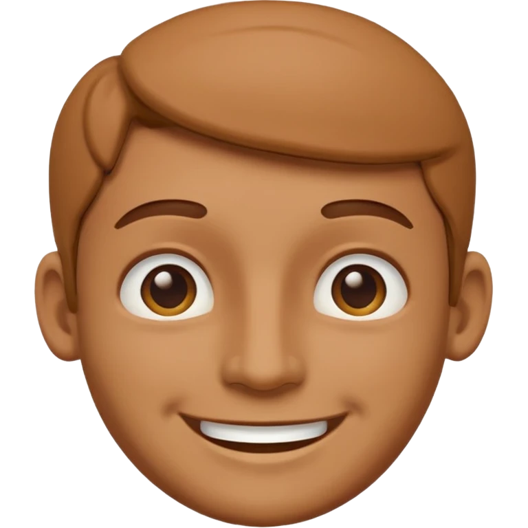 Clay male face happy emoji