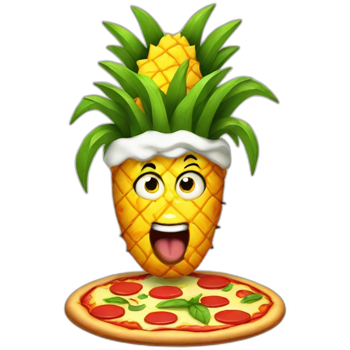 assasin pineapple pizza emoji