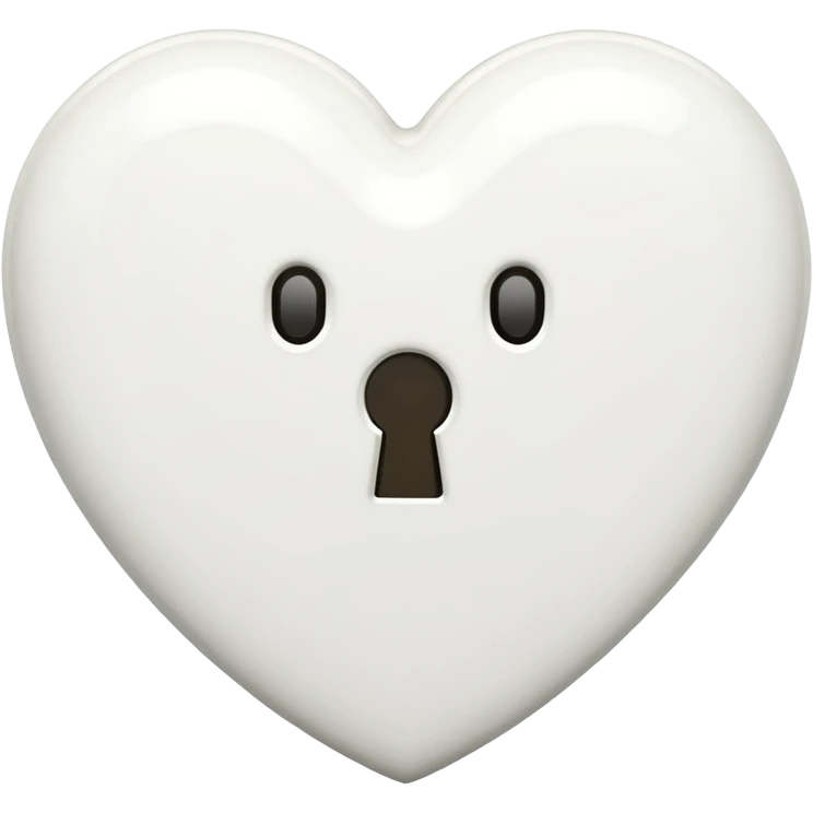 white heart with a keyhole emoji