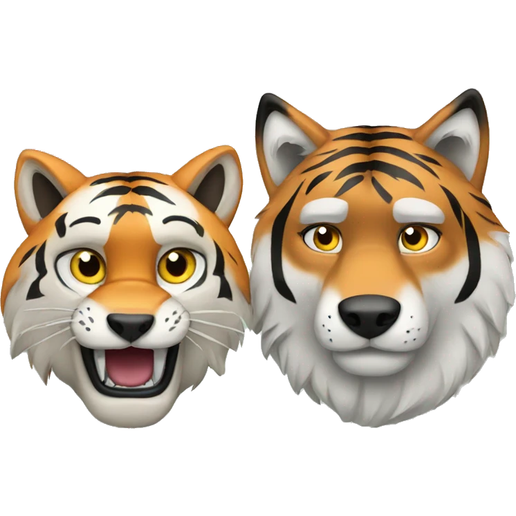 Tiger and wolf emoji