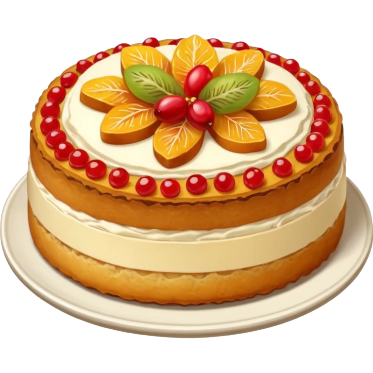 Italian pannetone on plate emoji