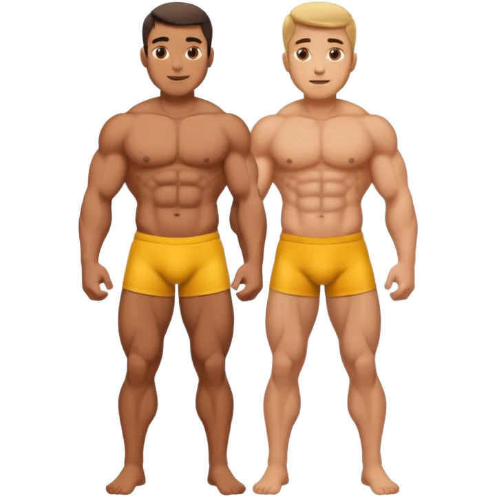 Buff naked male with a penis in hand full body emoji