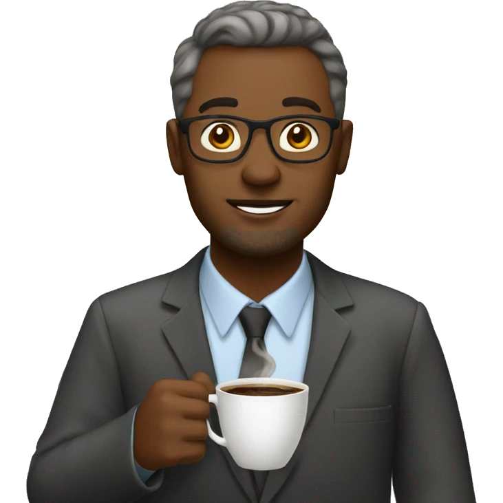 teacher with coffee emoji