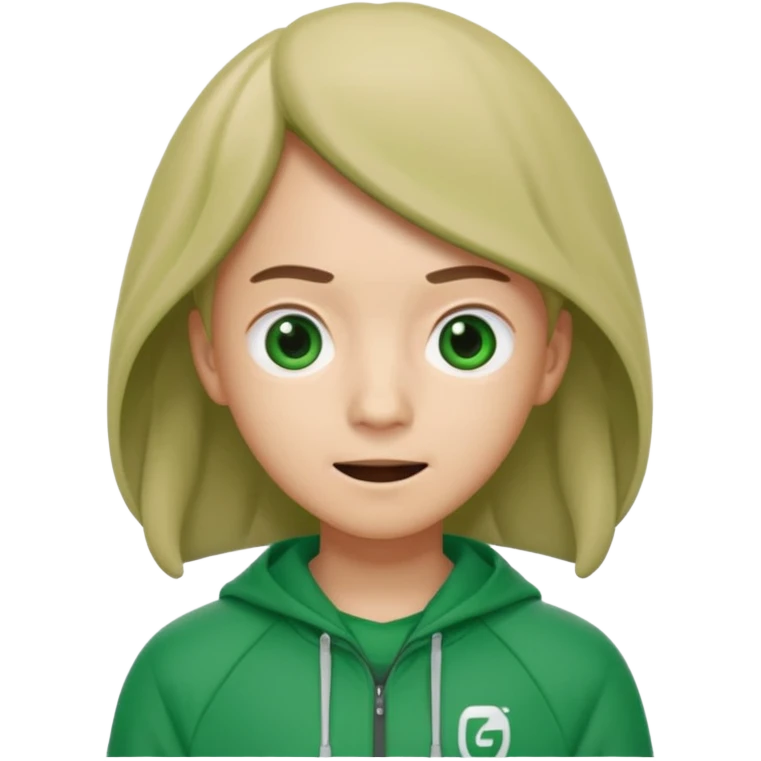 gi-hun from squid game, apple style emoji, worried face, green tracksuit emoji