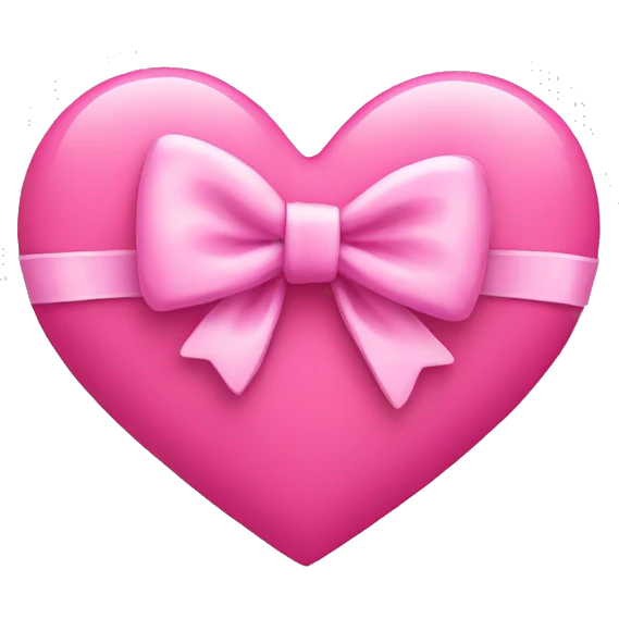 pink heart with a bow emoji