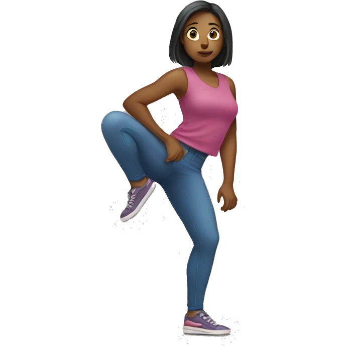 Woman squatting emoji