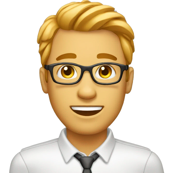 créé un émoji d'un community manager heureux emoji