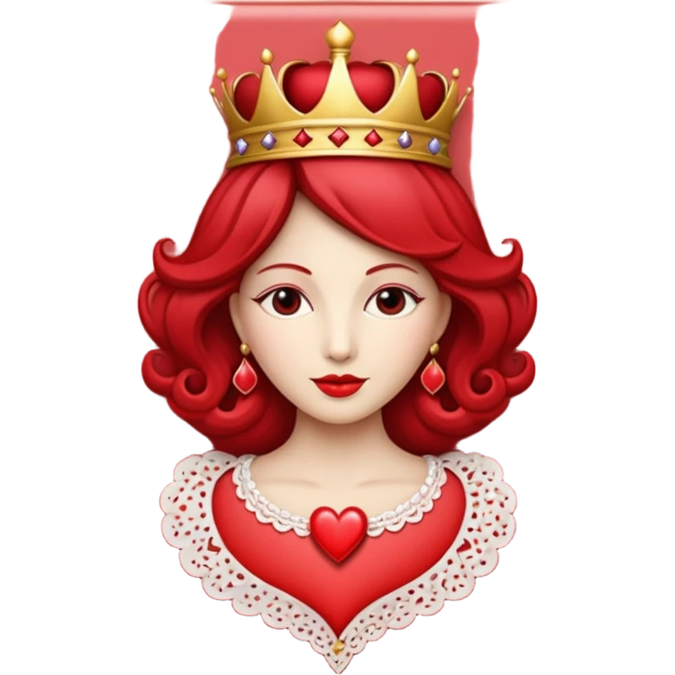 Coração que remeta a rainha de copas  emoji