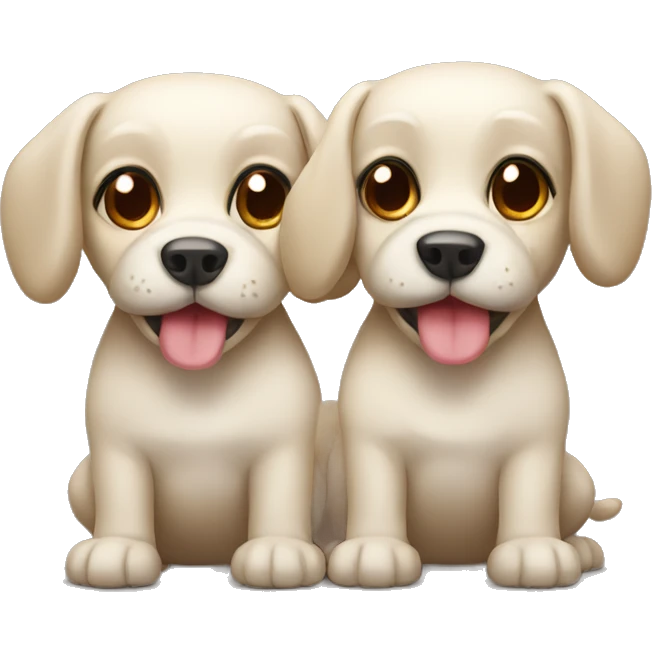 cute two headed dog  emoji