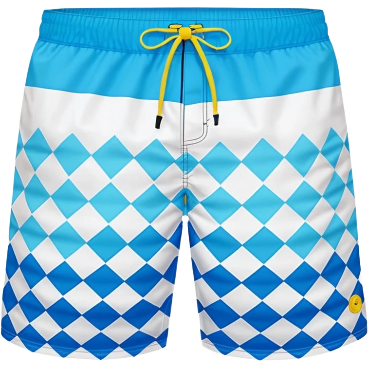 Cool bright Mens swim trunks emoji