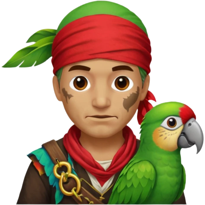 pirate and parrot emoji
