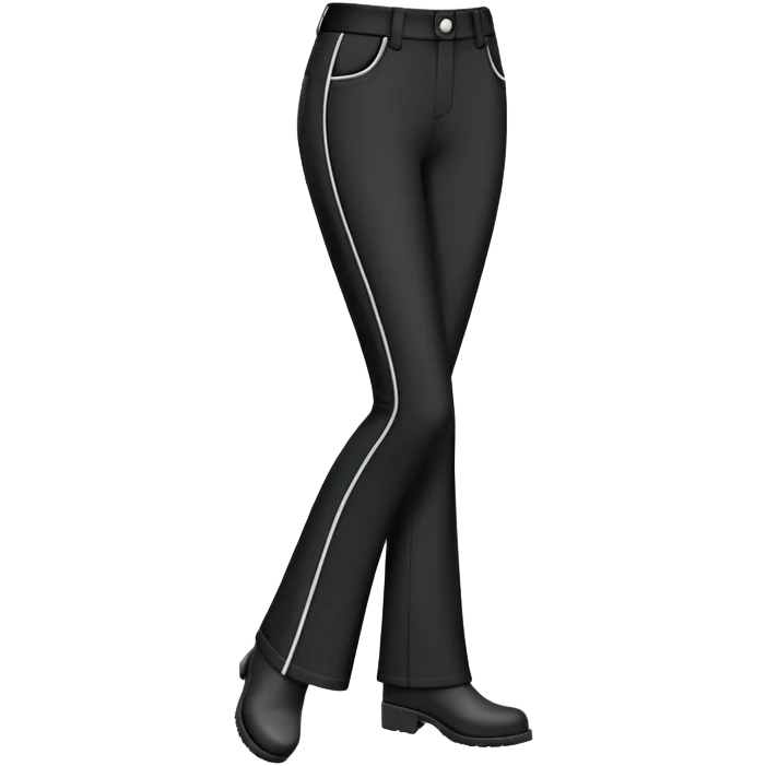 Bootcut black banding pants emoji
