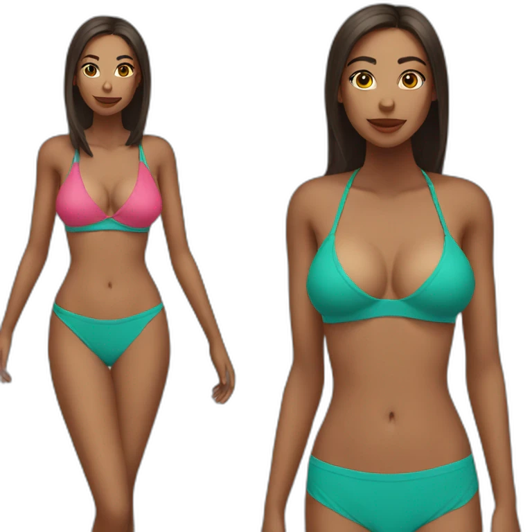 Woman in bikini emoji