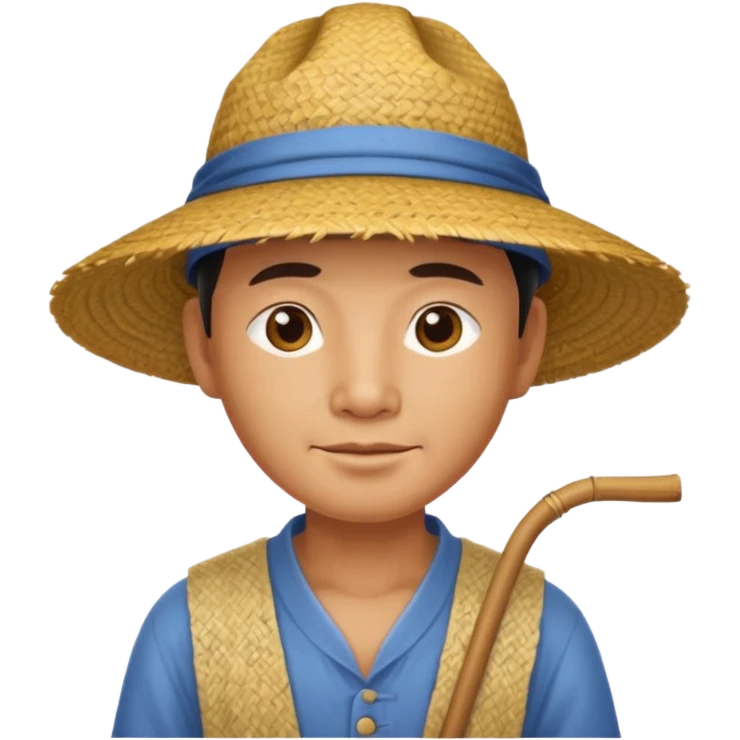 china ancient man, farmer emoji