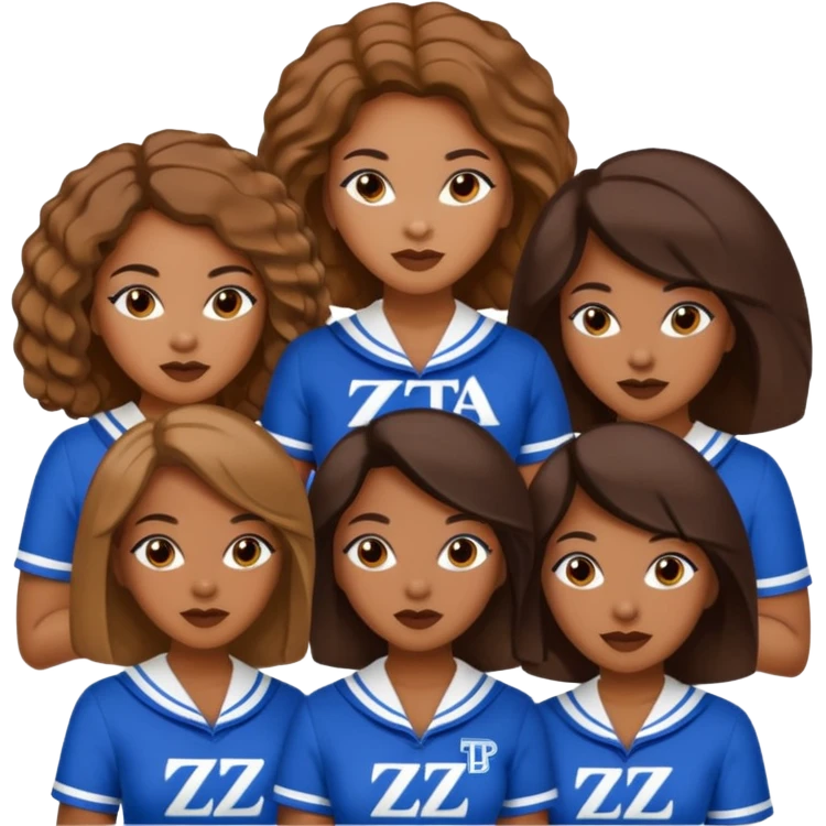 Black women zeta phi beta sorority emoji