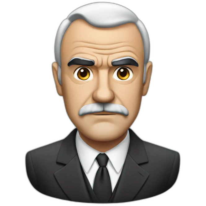 sean connery serious cartoon wearing suit emoji