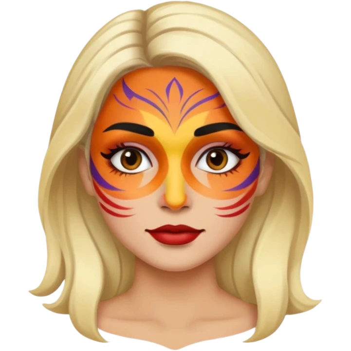 face painted woman  emoji