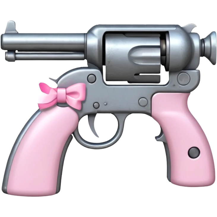 Gun with a light pink bow emoji