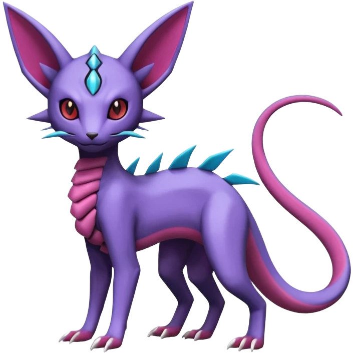 Espeon-Salandit-Electrike-Zeraora-Fakémon-hybrid-creature (full body)  emoji