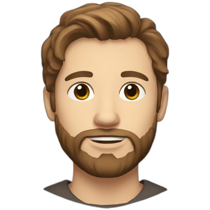 Sebastian Kristiansen with Brown hair and beard emoji