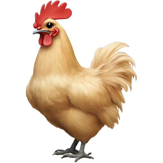 Silkie chicken emoji