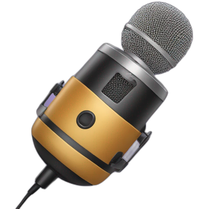 microphone with pop protection emoji