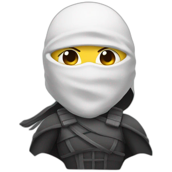 face white ninja soft emoji
