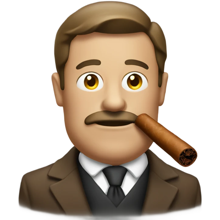 man smoking a fat cigar emoji