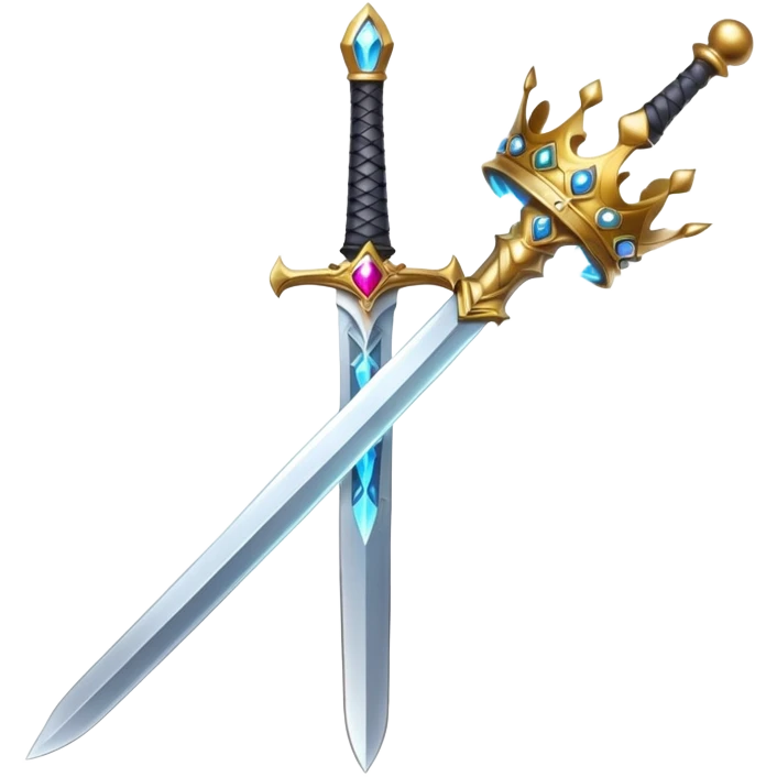sword with crown and magic emoji