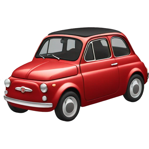 Uomo spinge una fiat 500 emoji