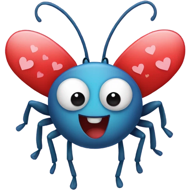 Bug with hearts on it  emoji