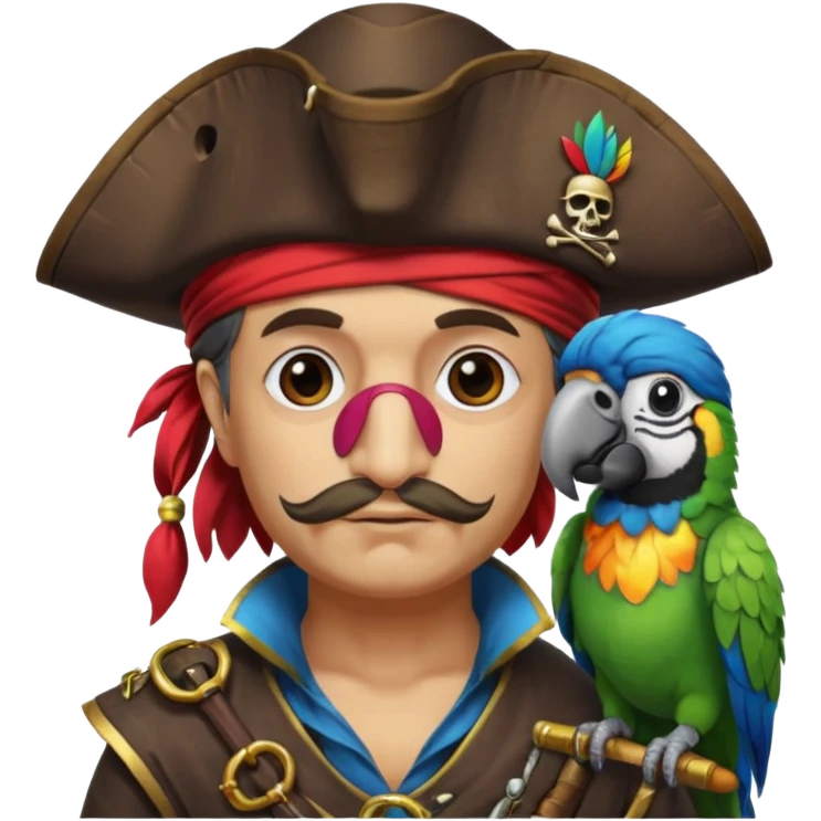 pirate and parrot emoji