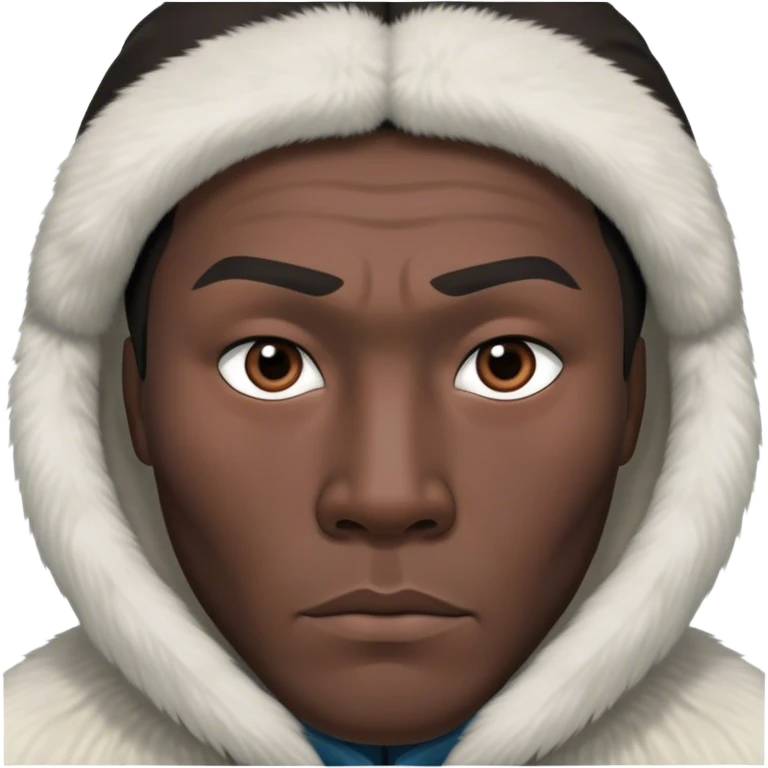 Inuit men photorealistic serious emoji