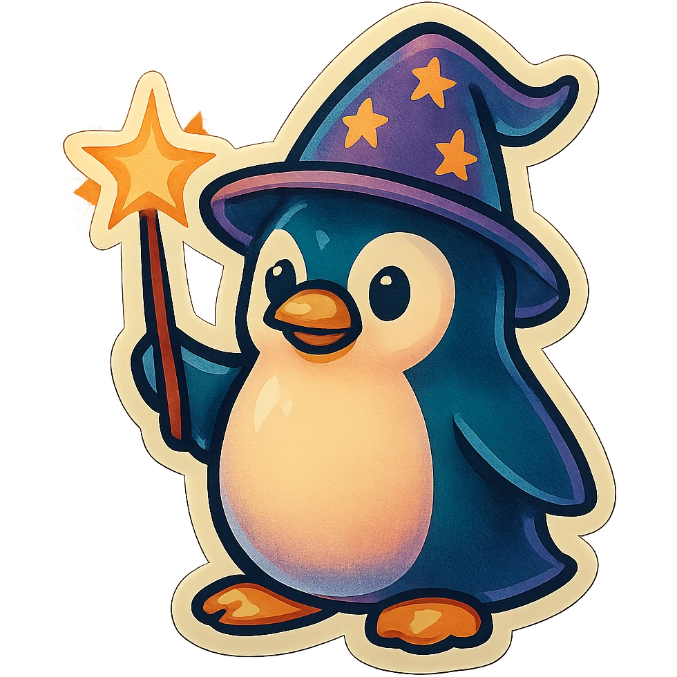 Penguin Wizard emoji