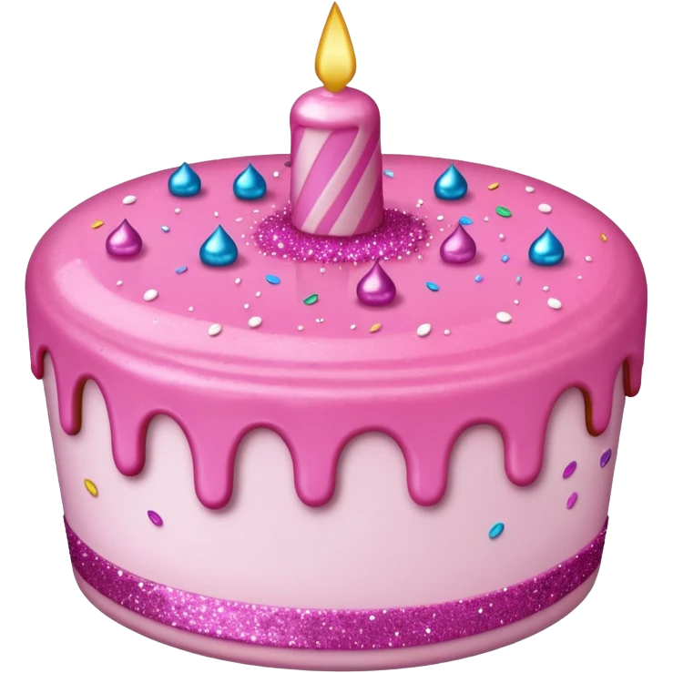Glitter Pink Cake emoji
