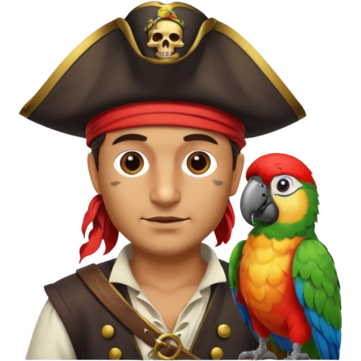 pirate and parrot emoji