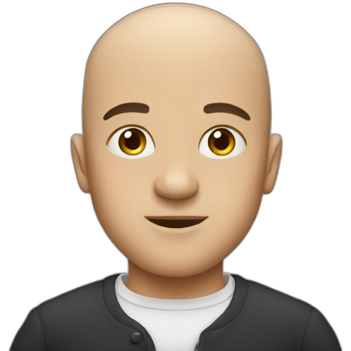 The bald of english ish emoji