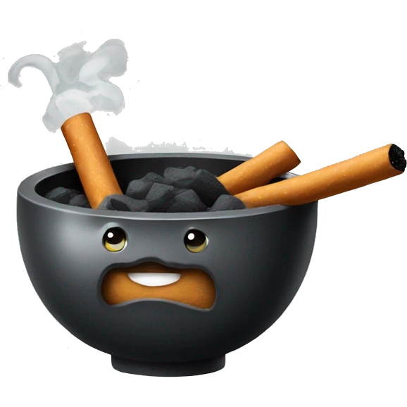 Smoking bowls of charcoal emoji