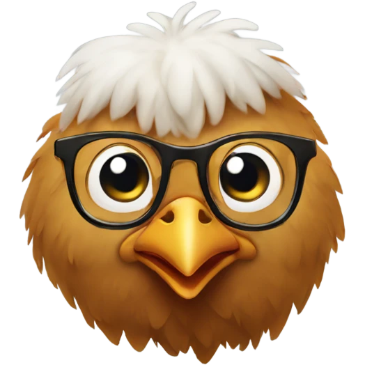 Chicken with glasses  emoji
