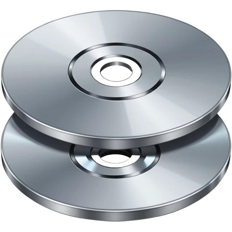 two metal computer disks emoji