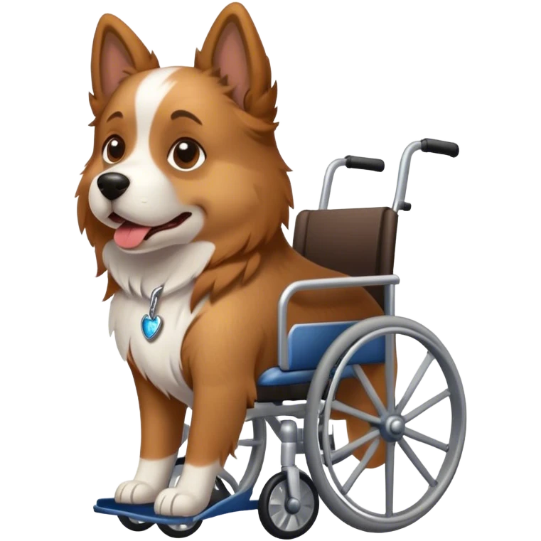Perro en silla de ruedas emoji