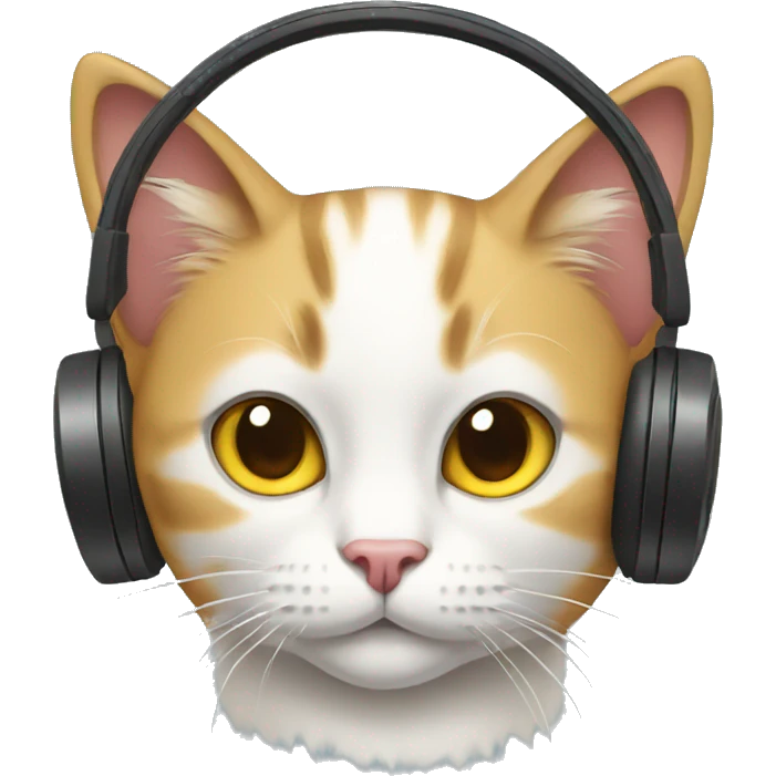 cat with headphone emoji