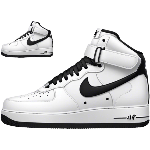White and black air force 1s emoji